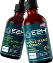 E2H: 액체 클로로필과 사자 Mane 버섯 | Vegan, Non-GMO - 2 Fl Oz 각 (4 Fl Oz 합계) - 번들
