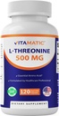 Vitamatic L-Threonine 500mg – 120 식물성 캡슐은 건강한 간결, 심장 혈관 & 구조상 기능을 승진시킵니다