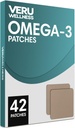 Veru Wellness Omega-3 Plus Daily Patch - 자동 접착 시간 릴리스 화제 패치, 8-10 시간 (42 일)