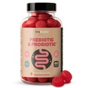 TruHeight Kids Prebiotic & Probiotic Gummies Ages 2+ (딸기 풍미) 유아 & 아이 모든 자연적인 Gut 건강, 소화 효소 & 변비 완화 보충교재 - 소아과 추천된 비타민