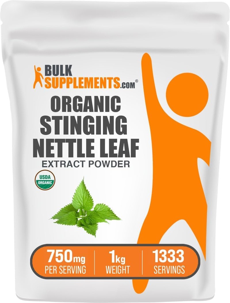 BulkSupplements.com 유기 스팅 Nettle 추출 분말 - Nettle Leaf Extract, 초본 보충 - Vegan & Gluten 무료, 봉사 당 750mg, 1kg (2.2 파운드) (팩 1)