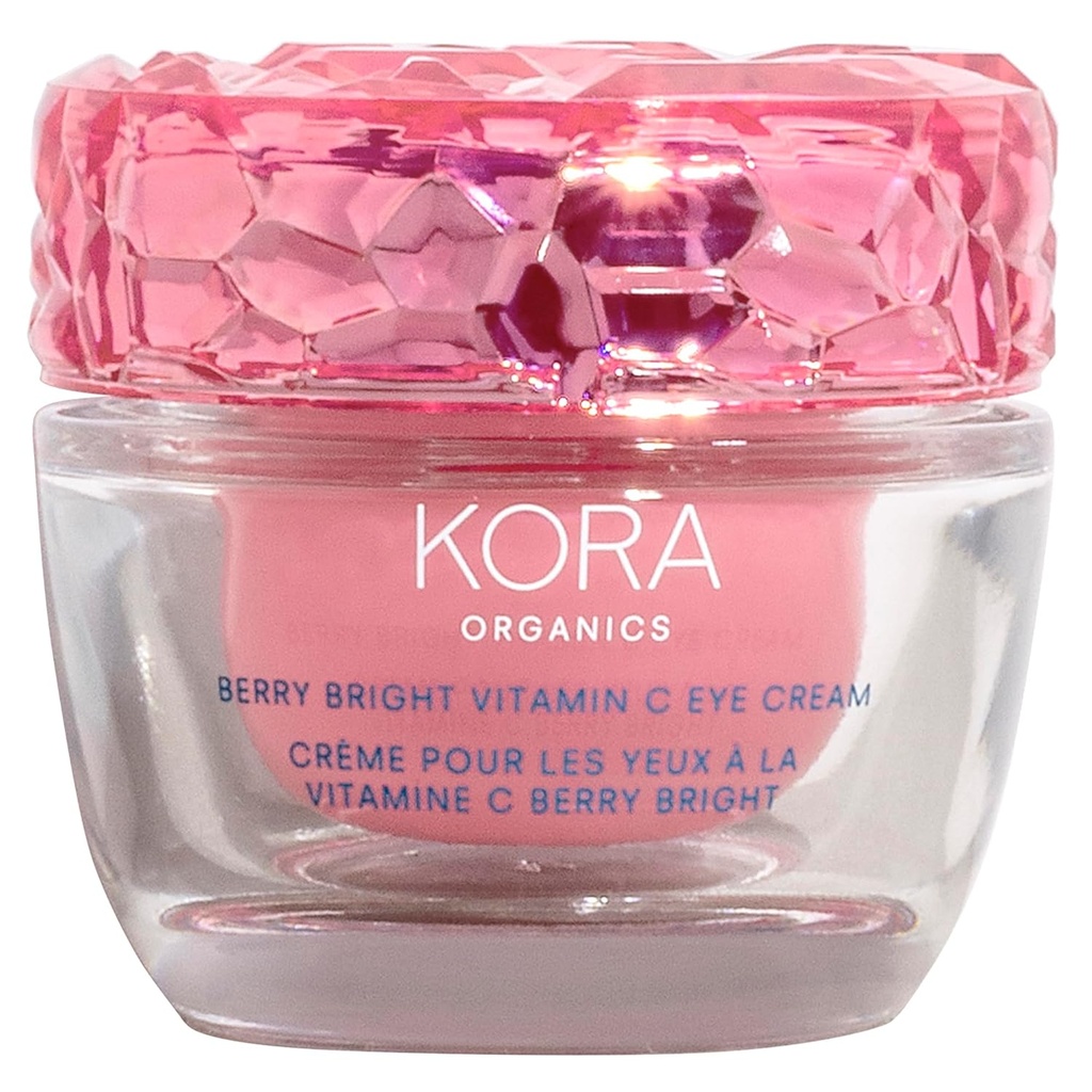 KORA Organics Berry Bright Firming Vitamin C Eye Cream, Hydrate & Strengthen, 공인 유기농, Cruelty Free, Refillable, 0.50 fl oz