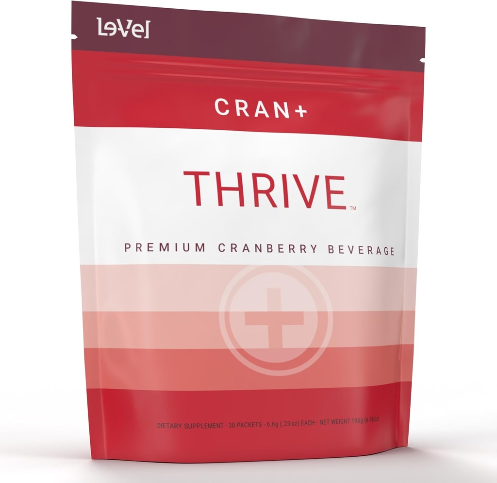 Le-Vel Thrive Cran+ | Urinary Tract Health의 초본 보충 분말 | D-Mannose, Cranberry, Apple Cider Vinegar & Antioxidants | 30 Packets