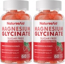마그네슘 글리세린 Gummies 1000mg - 비타민 D, B6, Calm Mood & Sleep Support - 120 Strawberry Gummies -2 팩을 가진 설탕 무료 마그네슘 칼륨 보충교재