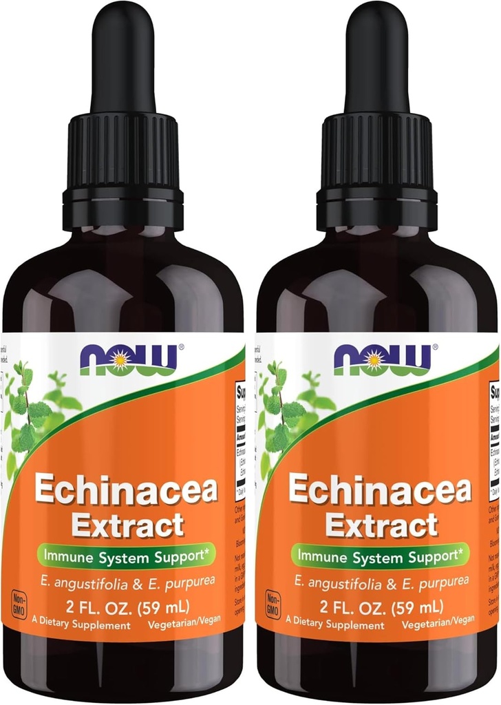 지금 보충 교재, 점적기, 면역 체계 지원*, 2-Ounce (2의 팩)를 가진 Echinacea 추출물 액체