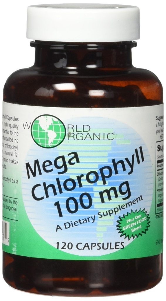 세계 유기 100 mg 메가 Chlorophyll, 120 조사