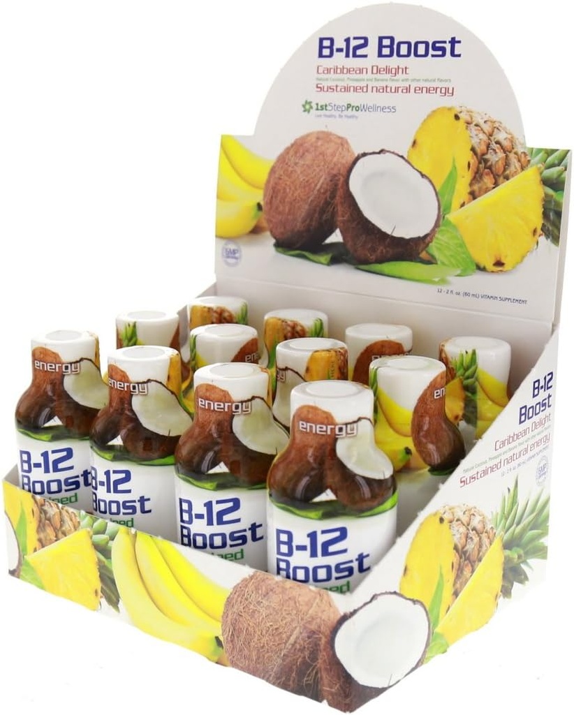 1 단계 고성능 피트니스 B-12 부스트, 12-2oz 병