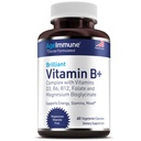 AgeImmune 비타민 B 복합체 비타민 D3 B12 B6 마그네슘 Bisglycinate와 Methylfolate로 Folate - 의사는 메틸을 섞은 B 복잡한 보충교재 – Niacin 없이 60의 캡슐 -