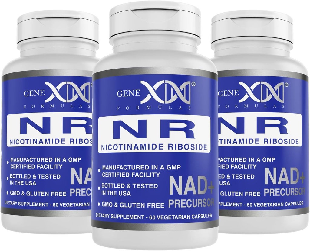 Genex 공식 NR Nicotinamide Riboside 300mg (3 팩) 건강한 시효를 위한 NAD+ 전구 - GMP 증명하는, 비 GMO, 글루텐 자유로운, 채식주의자