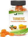 Black Pepper와 AMVital Turmeric Gummies Curcumin - 성인을 위한 합동 지원 Gummies - 60 조사