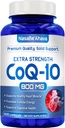 CoQ10 800mg 캡슐 | Vegan Friendly Coenzyme Q10 800mg의 피부 심장 및 에너지 지원을위한 쉬운 흡수 Ubiquinone 보충 | cGMP 시설에서 제작 (100 인분)