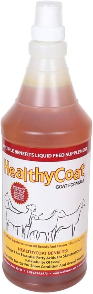 HealthyCoat 염소 공식: 쿼트. 피부, 외투, 몸 상태, 알레르기, 면역 체계, 우유 생산.