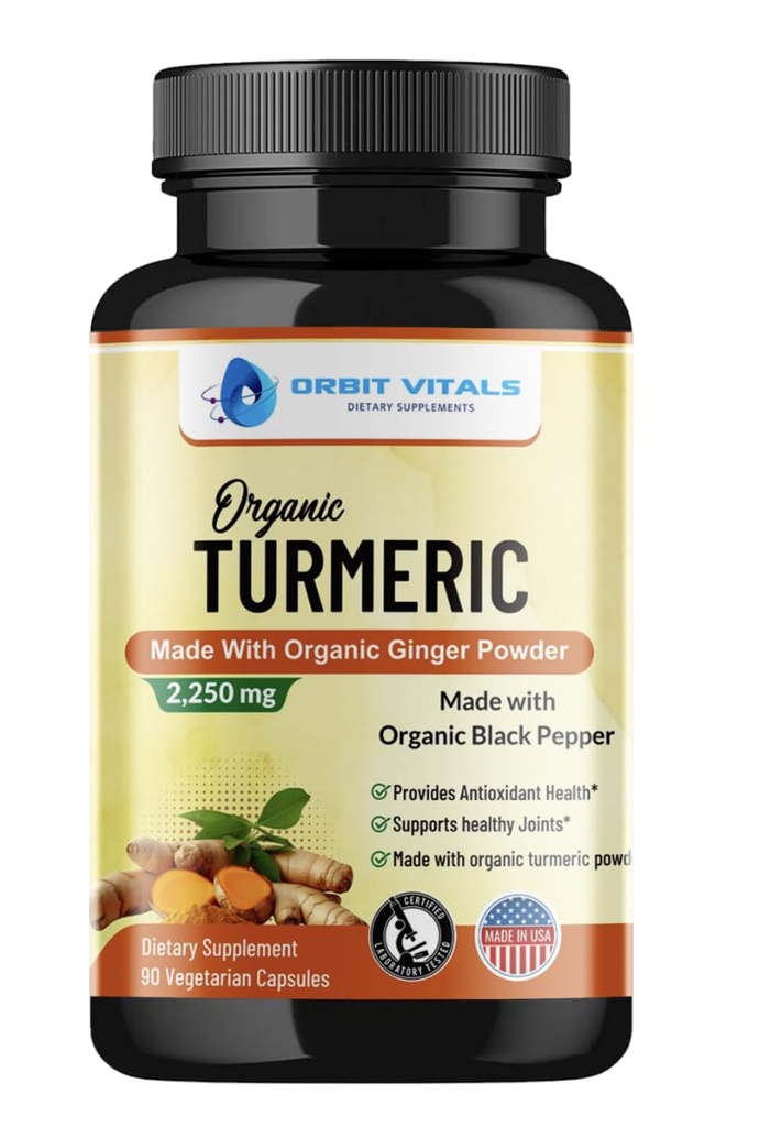 검은 후추 및 생강 2250mg가있는 Turmeric Curcumin - 95 % Curcuminoids 및 BioPerine과 매우 유력한 심황 보충, 향상된 생체 이용성, 면역력 - 90 Vegan 캡슐