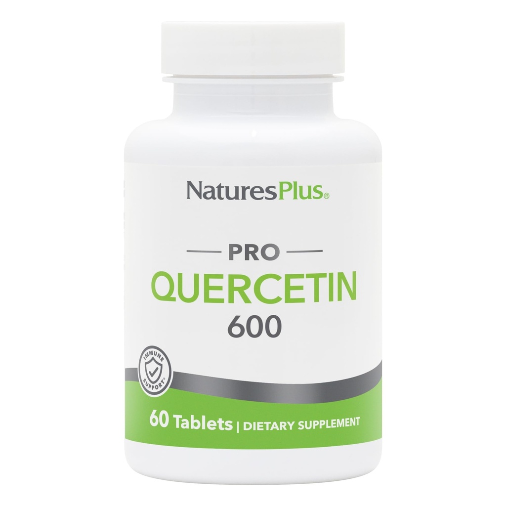 자연 플러스 PRO Quercetin 600 mg - 60 정제 - 비 GMO, Vegan & 글루텐 무료 - 60 서빙