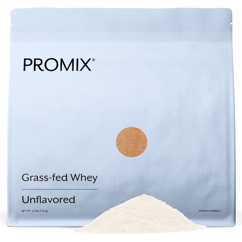 ProMix Nutrition Whey Protein Powder, Unflavored - Grass-Fed - ­Post Workout Fitness & Nutrition Shakes, Smoothies, Baking & Cooking Recipes - 글루텐 프리 & 케토 - 친구 - 2.5 파운드 (팩 1)