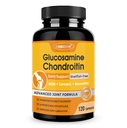 ZEBORA Glucosamine Chondroitin 합동 지원 보충교재, MSM Turmeric Boswellia와 더불어, 글루코사민 황산염, 글루코사민 Chondroitin MSM, 합동 지원 & 기복, 120의 캡슐