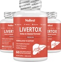 NuBest LiverTox - Premium Liver Health Formula - Liver Cleanse, Detox & Repair - 우유 이틀, 콜린, 베트, 심황, Artichoke & Dandelion - 3 팩 | 3 개월 공급