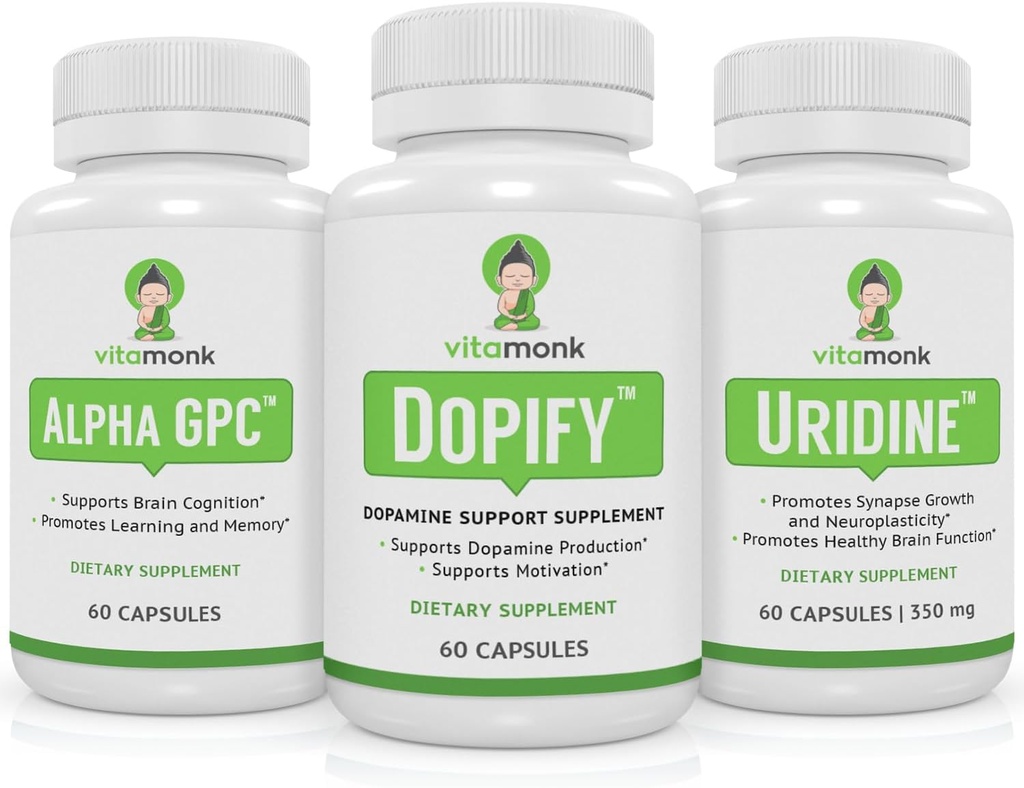 Dopamine 지원 보충교재는 알파 GPC와 Uridine - 신경 Boost 듀오로 결합했습니다