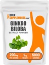 BulkSupplements.com Ginkgo Biloba 추출물 분말 - Ginkgo Biloba 잎, 산화 방지제 소스, 초본 보충 - 글루텐 무료, 서빙 당 200mg, 1kg (2.2 파운드) (팩 1)