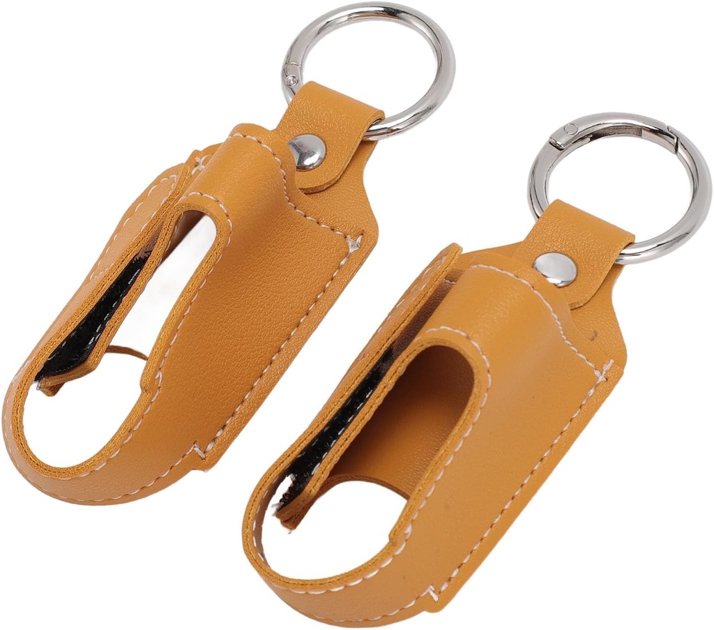 일반 Asthma Inhaler 홀더, Inhaler 케이스 Inhaler 나르는 홀더 Clasp 마감 안전 Carabiner 클립 2pcs 휴대용 PU 가죽 Inhaler 방어적인 홀더 (미국)
