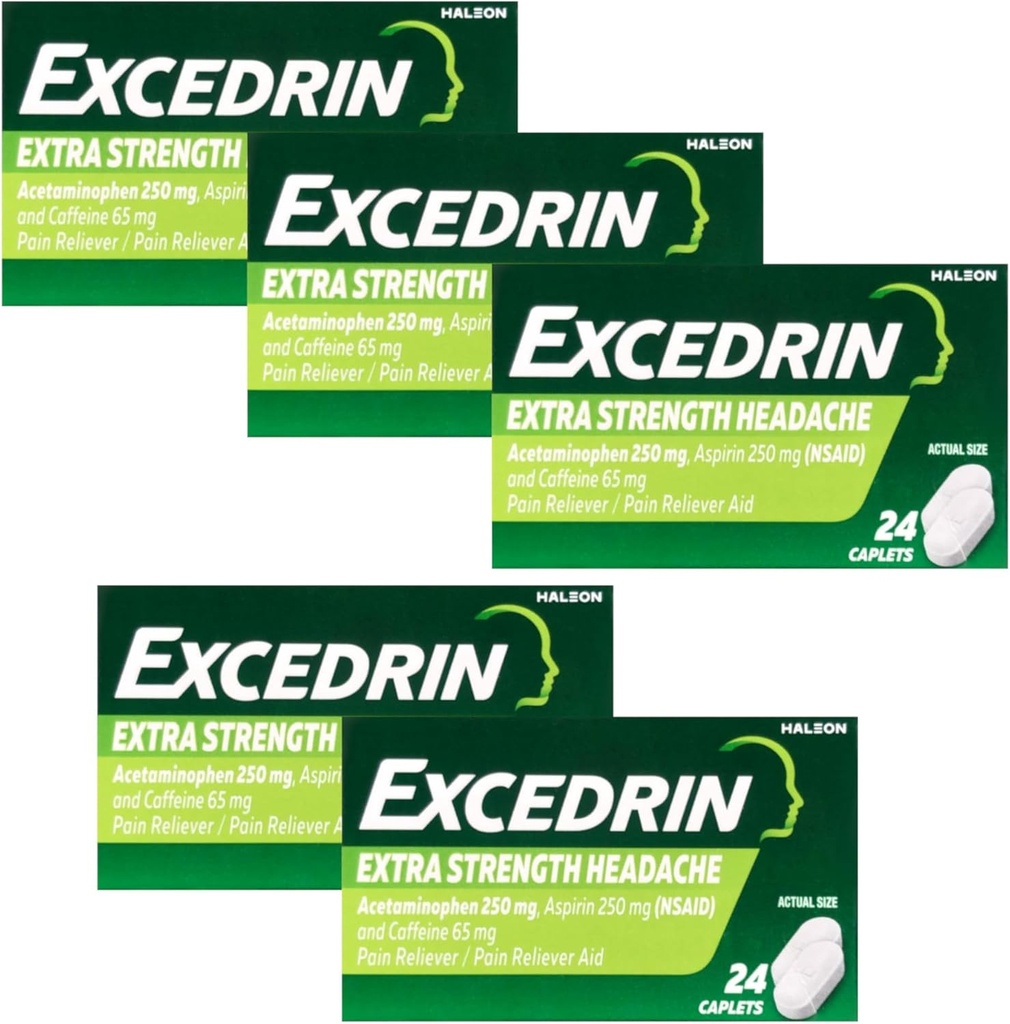 Excedrin 여분 힘 - 24의 모자, 5의 팩