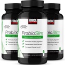 ProbioSlim Probiotic 보충은 Probiotics와 Green Tea Extract를 가진 여성과 남성, 감소 가스, 부유, 변비, 지원 소화 건강 & Gut 건강, 180 캡슐 (3 팩)
