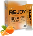 Rejoy – Electrolyte 파우더 패킷, 10 스틱 – 하이드로 션 음료 혼합 보충 – 설탕 무료, Keto 및 Paleo 친절, Vegan, Non-GMO, Easy Open Single-Serving Stick (Tangerine)