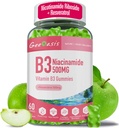 Niacinamide 500mg Gummies, Resveratrol 500mg를 가진 Chewable 비타민 B3 보충교재, 산화제, 피부 & 두뇌 건강, 면역성이 있는 지원을 위한 높은 잠재적인 Niacin, Vegan 애플 풍미, 60 조사
