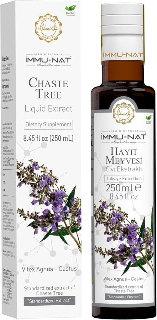 Chaste Tree Berry Extract - 8.5oz - 초본 망고 및 PMS 구호 - 알코올없는 여성 웰빙 보충