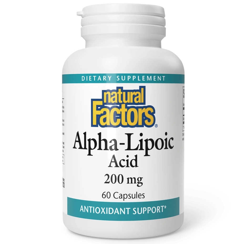 자연적인 요인 알파 lipoic 산성 200mg 캡슐, 60-Count