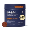 PetLab Co. Allergy & Immune Daily Probiotics for Dogs. Yeast Production, Seasonal Allergies, Intermittent Itchiness, Gut & Digestive Health - 작은 개를위한 30 Chews - 포장 May Vary
