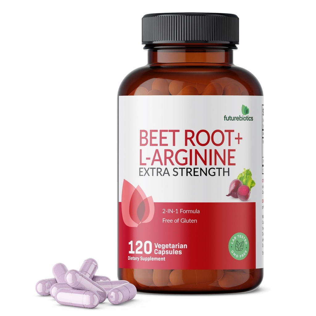 Futurebiotics Beet 뿌리 + L 아르기닌, 비 GMO, 120 채식 캡슐