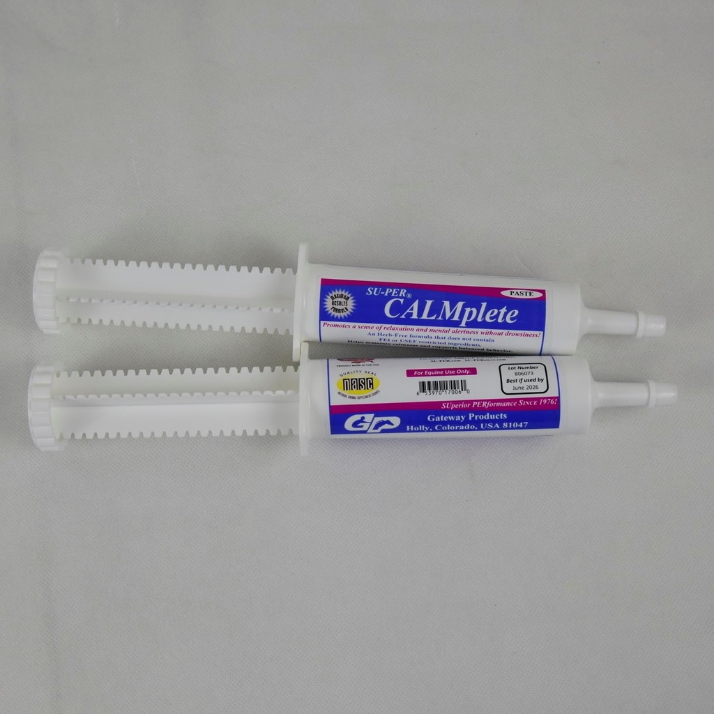 SU-PER CALMplete 말 Calmer Paste - Calmness & Balanced Behavior 유지 - 말을위한 Calming 페이스트 - 80CC, (2 팩)