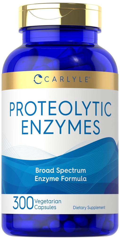 Carlyle Proteolytic 효소 | 300 캡슐 | 체계적인 광대 스펙트럼 보충교재 | 채식주의, 비 GMO & 글루텐 자유로운 공식
