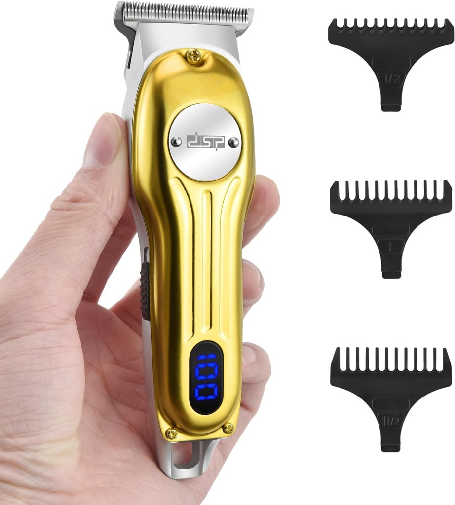 남자를 위한 DSP Beard 트리머, Cordless 머리 클리퍼 Shavers, Beard & Mustache 트리밍을 위한 얼굴의 머리 트리머, 남자 재충전용 발광 다이오드 표시 (금)를 위한 직업적인 Haircut 장비