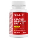 Safrel 칼슘 마그네슘 아연 비타민 D3, 300 정제 - 칼슘 1000 mg, 마그네슘 400 mg, 아연 20 mg & D3 600 IU