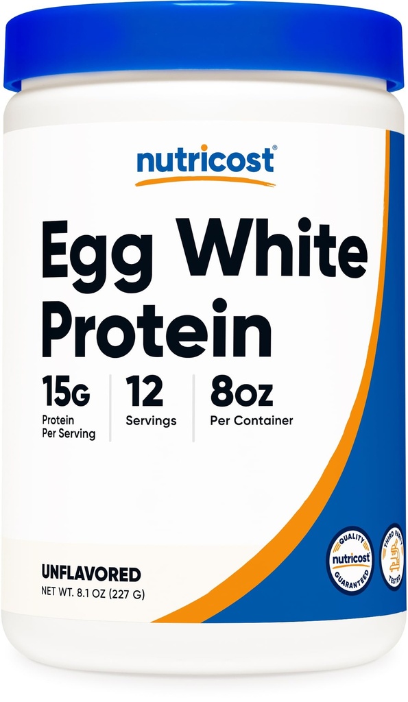 Nutricost 계란 백색 단백질 분말 8oz (Unflavored) - 비 GMO, 글루텐 무료