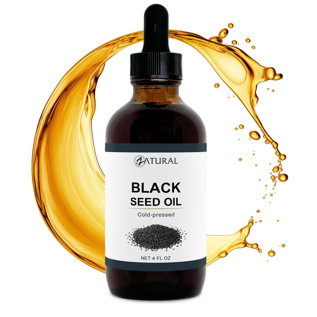 Zatural Black Seed Oil Nigella Sativa Cold Pressed Cumin Oil Digestion, 피부, 두뇌, 면역, 관절 및 기타 (4 Fl Oz)