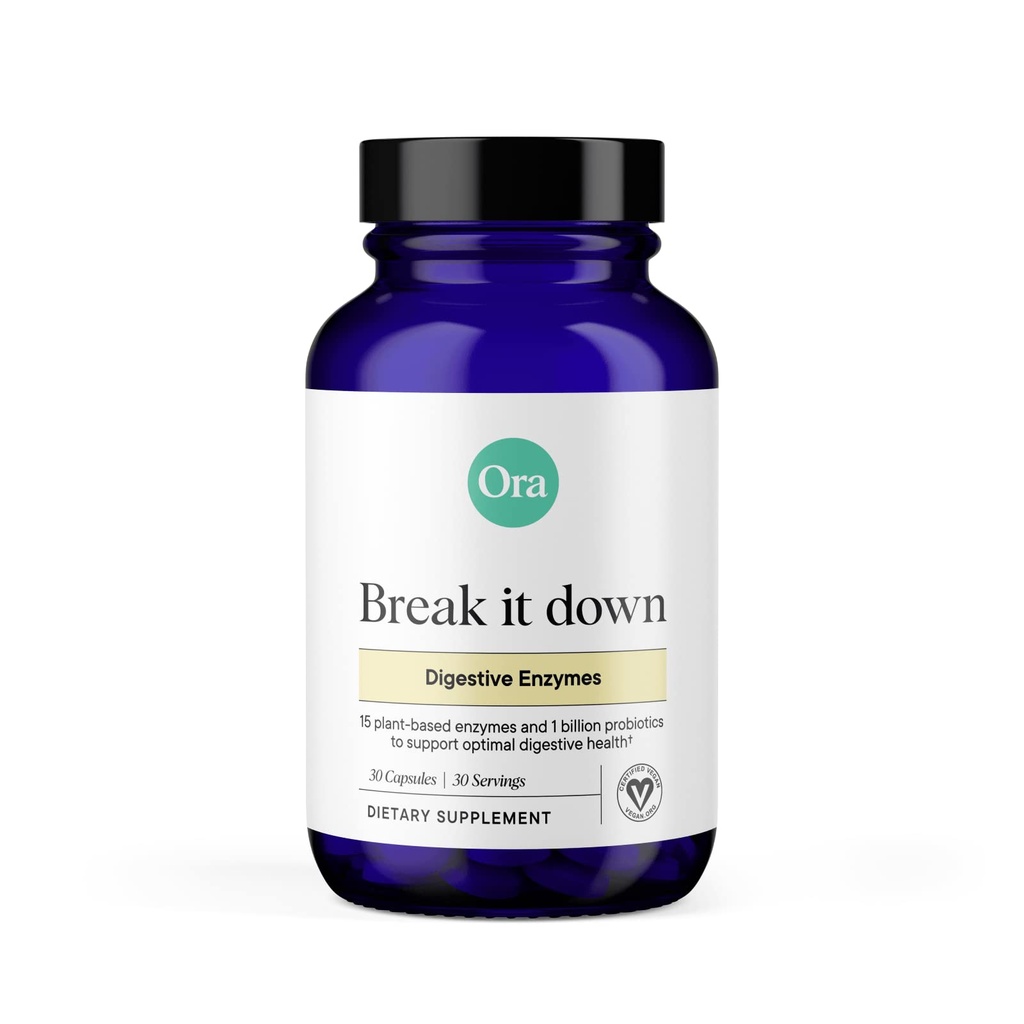Ora Organic Multi-Enzyme Supplement - Vegan, Gluten Free Enzymes for Digestion with Probiotics for Gut Health, Bloating, Constipation and Gas Relief - 30 쉬운 제비 캡슐