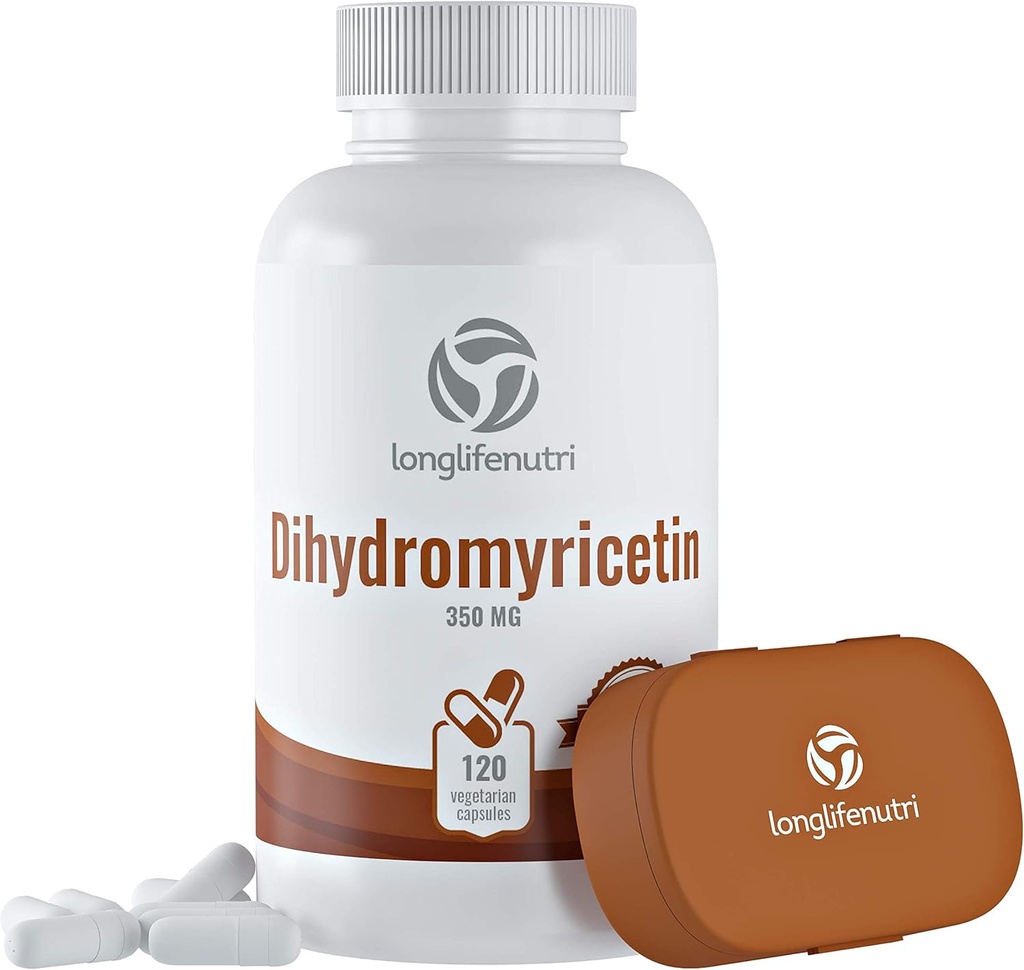 LongLifeNutri Dihydromyricetin DHM 350mg - 120 채식 캡슐 - Hovenia Dulcis 추출물을 가진 초본 보충 - 미국에서 만드는