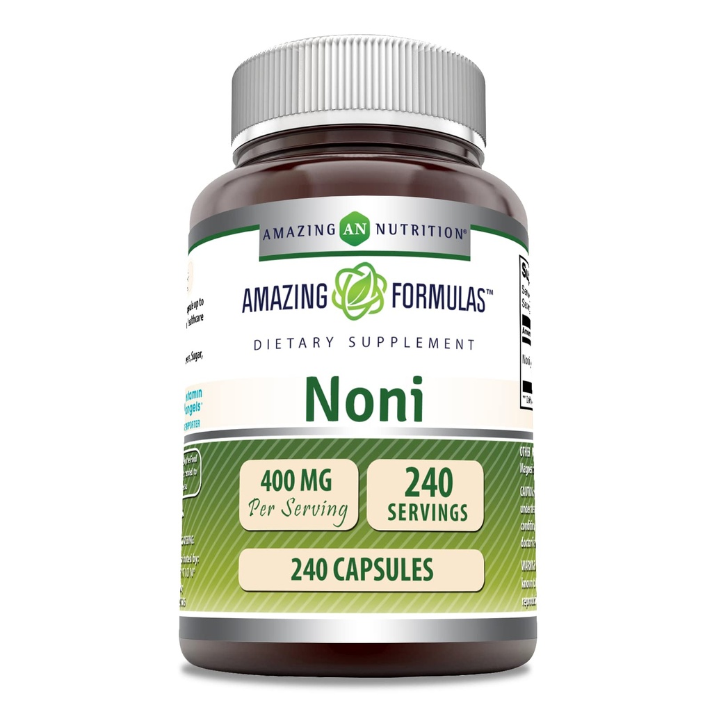 서빙 당 놀라운 수식 Noni 400 Mg | 240 캡슐 보충 | Non-GMO | 글루텐 프리 | 미국