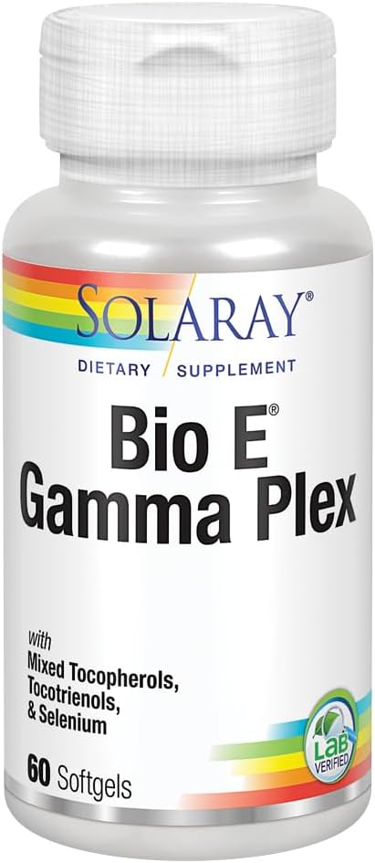 SOLARAY Bio E Gamma Plex | 건강한 산화를 위한 자연적인 Tocopherol 혼합 비타민 E | 60 Softgels, 30 Serv