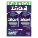 ZzzQuil, 수면 보조, 야간 수면 보조 액체, 50 mg Diphenhydramine HCl, 가을 Asleep Fast, Non-Habit Forming, Warming Berry flavor, 12 FL OZ (패치 2)