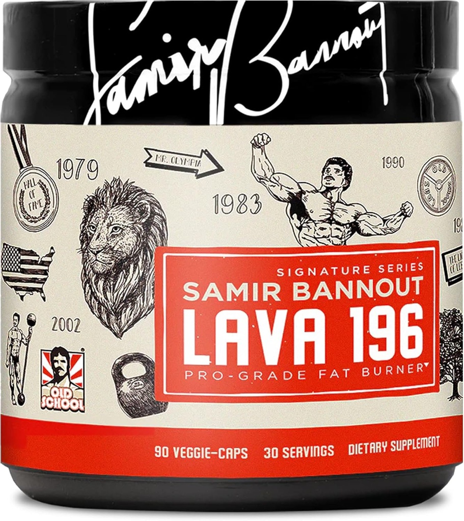 Lava 196 – 남성 및 여성을위한 고급 3 단계 지방 버너 – Thermogenic Metabolism Booster – 호르몬 & 근육 지원 – 독점 OSL x Mr Olympia Samir Bannout Collaboration – 30 서빙