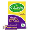 Digestive 건강 (2 달 공급)를 위한 Culturelle 직업적인 힘 매일 Probiotics는 여자 & 남자를 위한 Prebiotics로, Occasional Diarrhea, 가스 & bloating, 글루텐 & Soy 해방합니다, 60 조사를 지원합니다