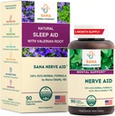 Valerian Root Natural Sleep Aid Formula for Adults with Organic Skullcap, Lobelia & More - 90 캡슐 - 박사. Marco Sikaffy | 산나 허브