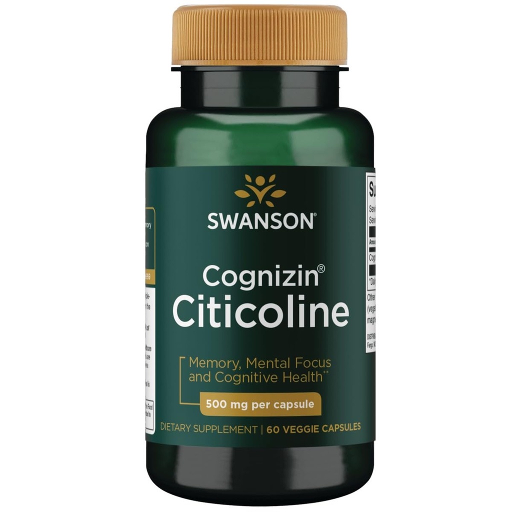 Swanson Ultra Cognizin Citicoline 1,000 밀리그램 60 Veg 캡슐