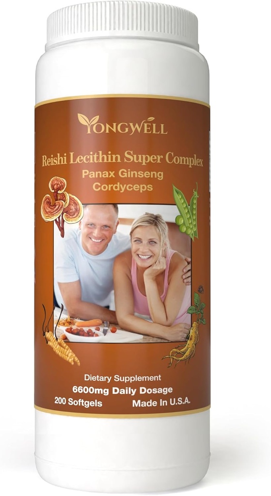 Panax Ginseng & Cordyceps (200 Softgels)와 Reishi Lecithin Super Complex