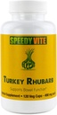 SpeedyVite® Turkey Rhubarb 공식 | 지원 Bowel Function* | Colon Detox 및 Cleanse Formula | 포함 Cascara Sagrada, Senna, Psyllium, Aloe Vera, Slippery Elm 및 기타 (1x 120 Veg Cap)
