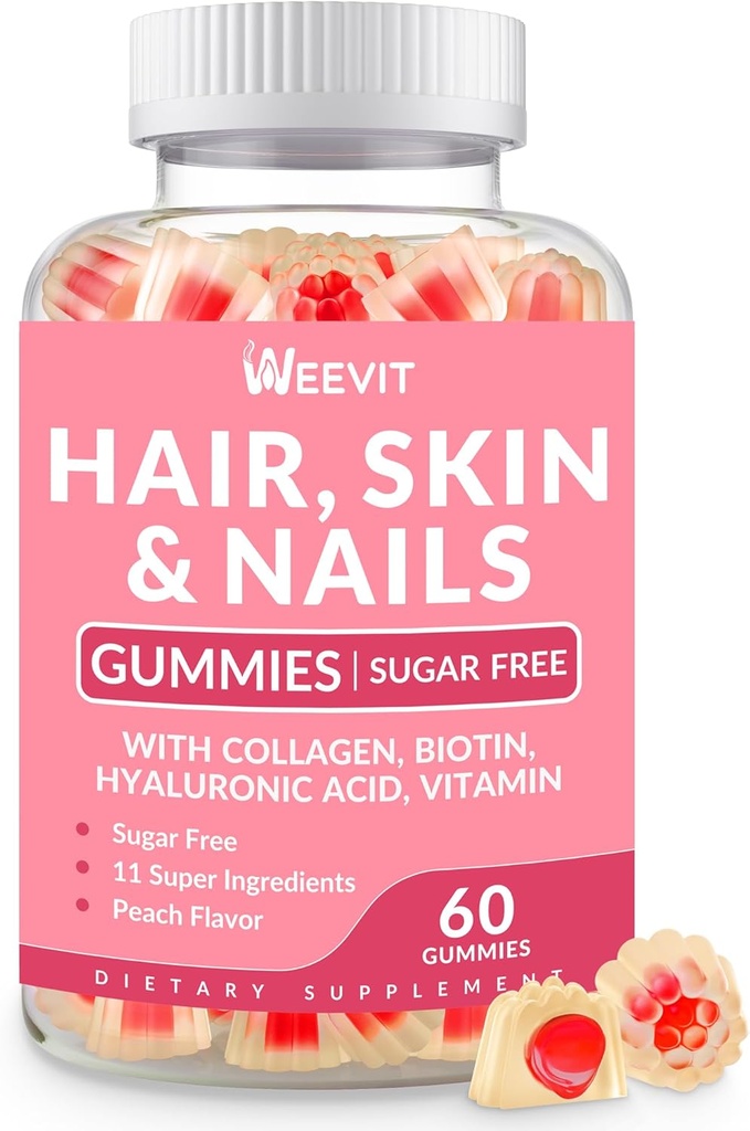 머리 피부와 손톱 Gummies - 여성을 위한 Vegan Biotin 5000mcg 비타민 & 남자는 더 빠른 머리 성장, 더 강한 못, Glowing 피부를 지원합니다